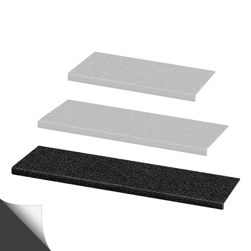 Treppenkantenprofil induSTAIR XL, schwarz, R13, GFK, selbstklebend, 100x23x3 cm