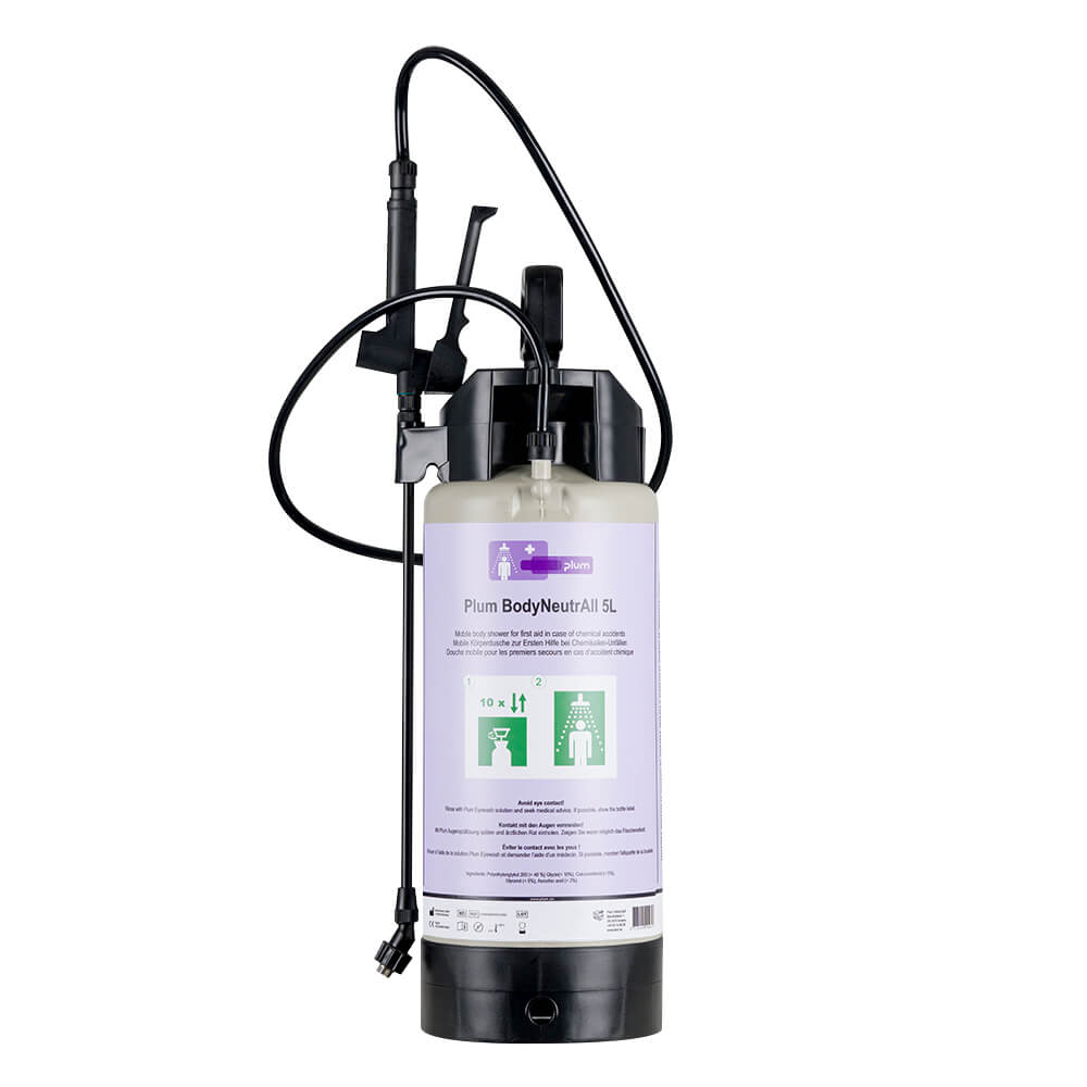 PLUM Dekontaminationslösung BodyNeutrAll, Körperdusche, 5 L/Drucksprühgerät