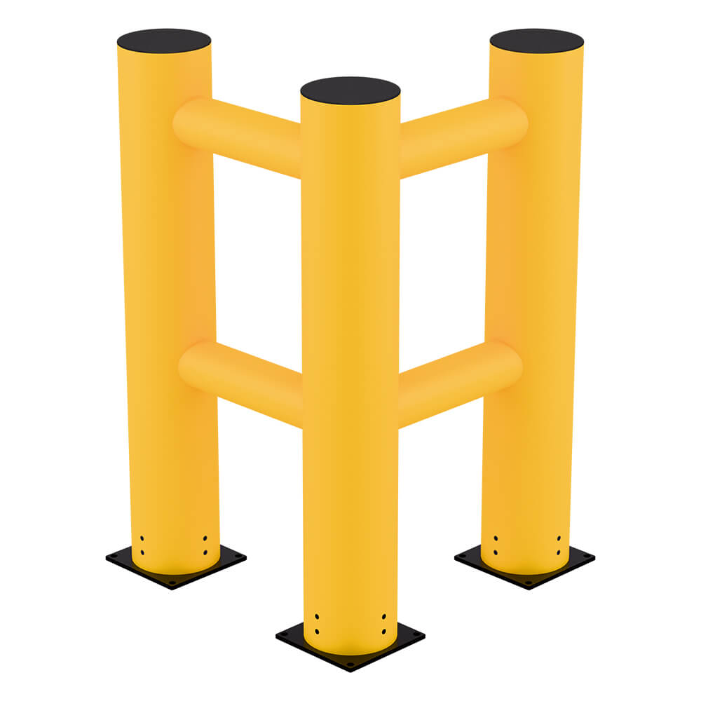 Flexx D-FENCE Ecken-Rammschutzgeländer XXL, Kunststoff, 50 cm