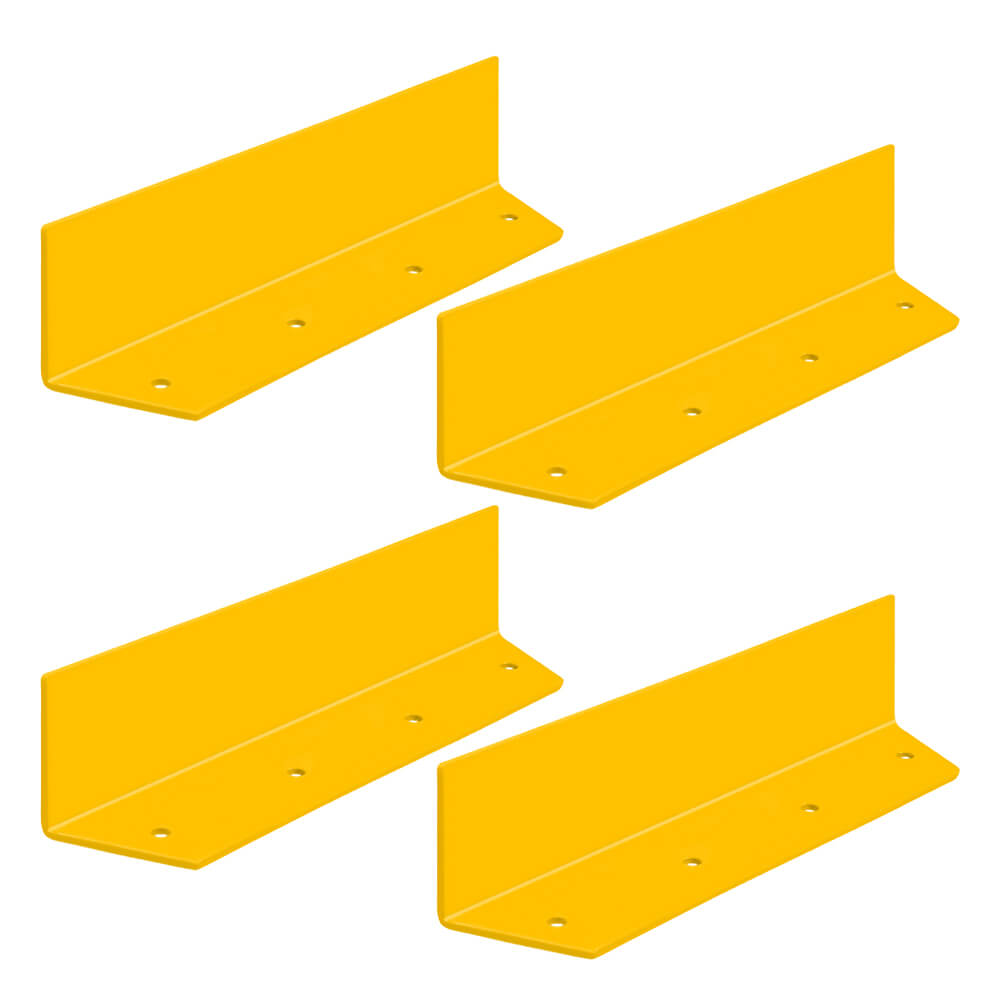 ROBUSTO Winkelschienen Säulenschutz-Set, gelb, aufdübeln, für Säulen bis 80x80cm