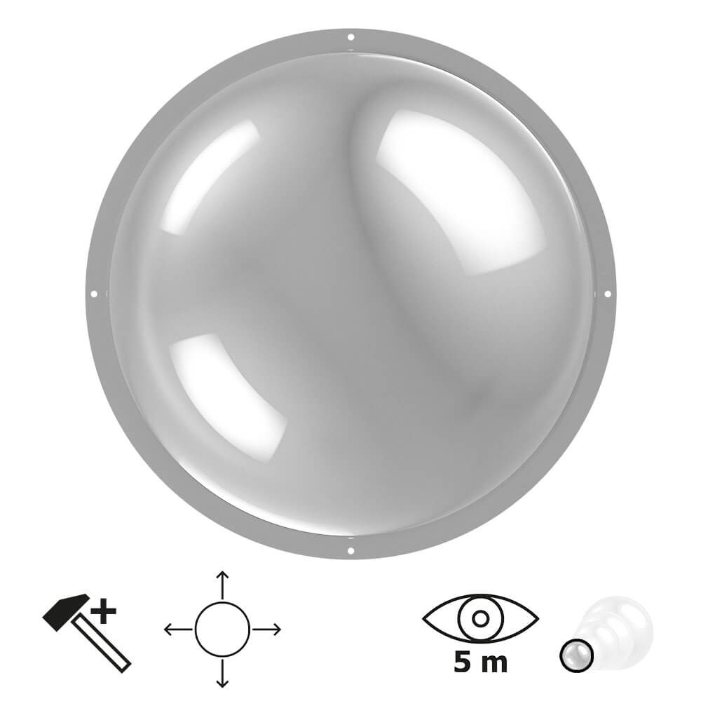 MIRAC 4-Wege-Beobachtungsspiegel, 360°-Rundumsicht, Acrylglas, 1/2 Ø 45 cm