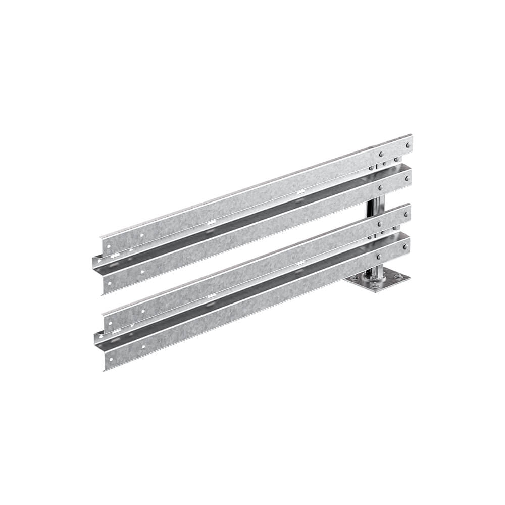 Schutzplanken-Erweiterungs-Set, Sigma-75, 2SP, 200 cm, aufdübeln, Stahl, B-Profil