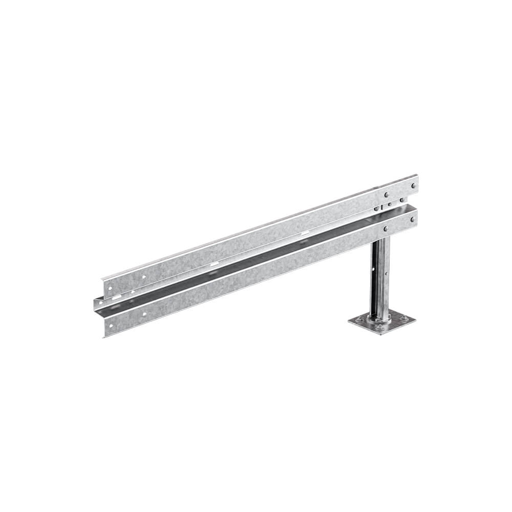 Schutzplanken-Erweiterungs-Set, Sigma-75, 1SP, 200 cm, aufdübeln, Stahl, B-Profil