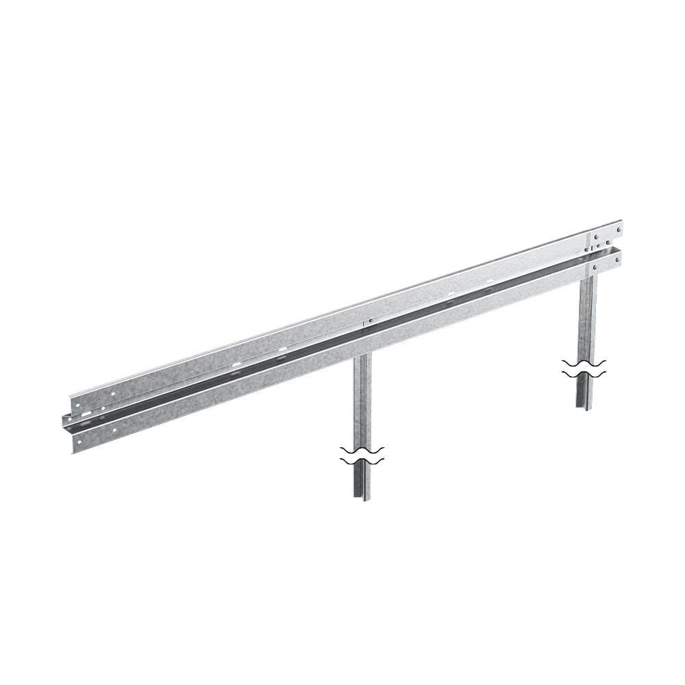 Schutzplanken-Erweiterungs-Set, Sigma-190, 1SP, 400 cm, zum Einrammen, Stahl, B-Profil
