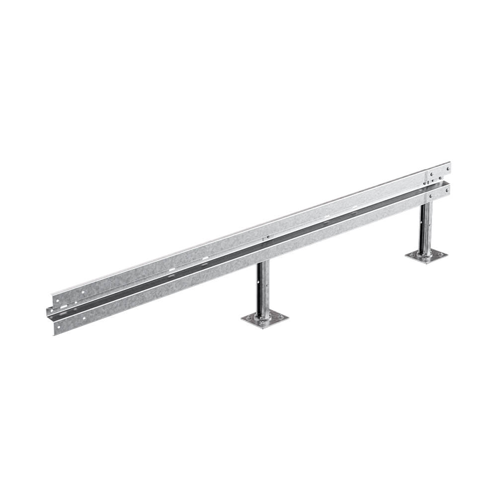 Schutzplanken-Erweiterungs-Set, Sigma-75, 1SP, 400 cm, aufdübeln, Stahl, B-Profil