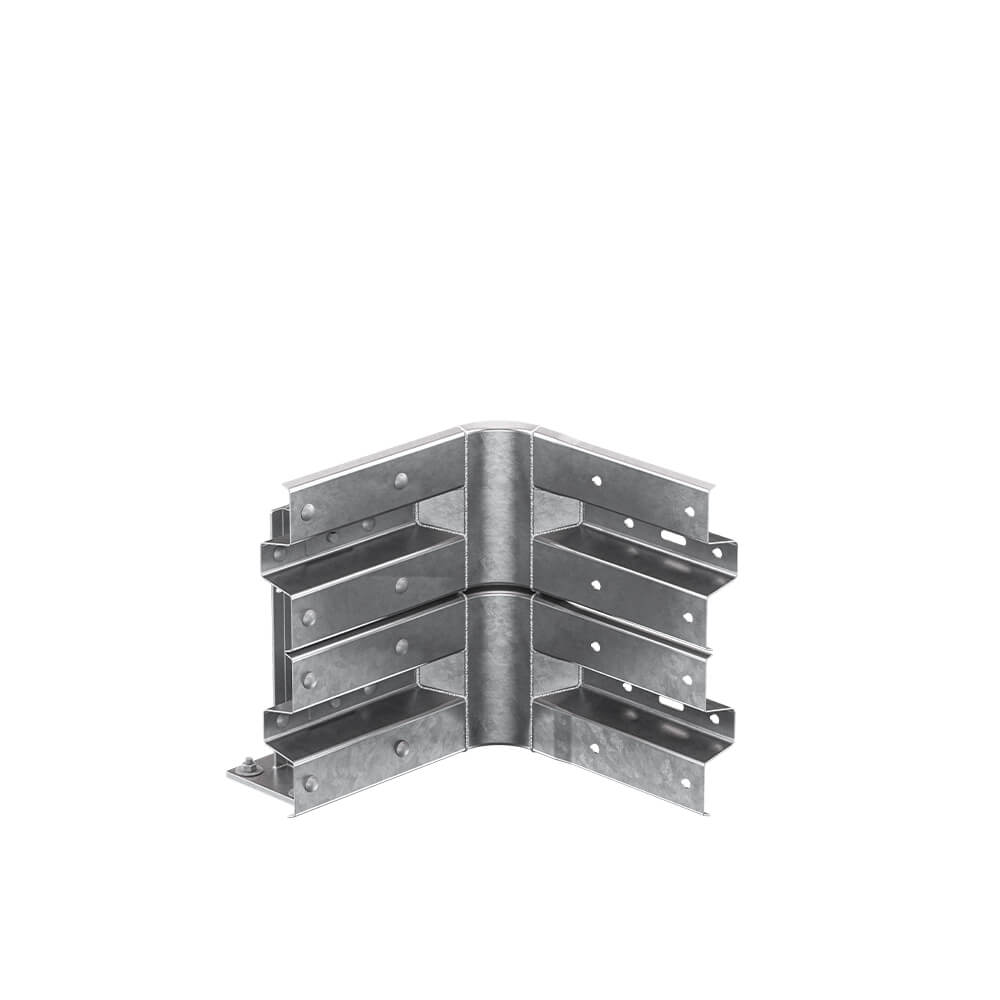 Schutzplanken-Erweiterungs-Set Innenecke M50-2SP, aufdübeln, Stahl, B-Profil