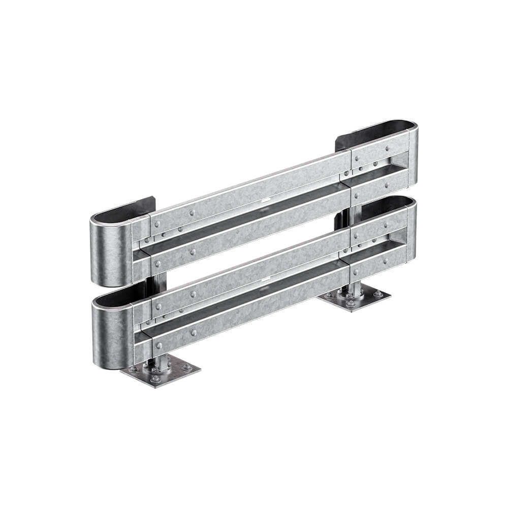 Schutzplanken-Komplett-Set, Sigma-75, 2SP, 213 cm, aufdübeln, Stahl, B-Profil