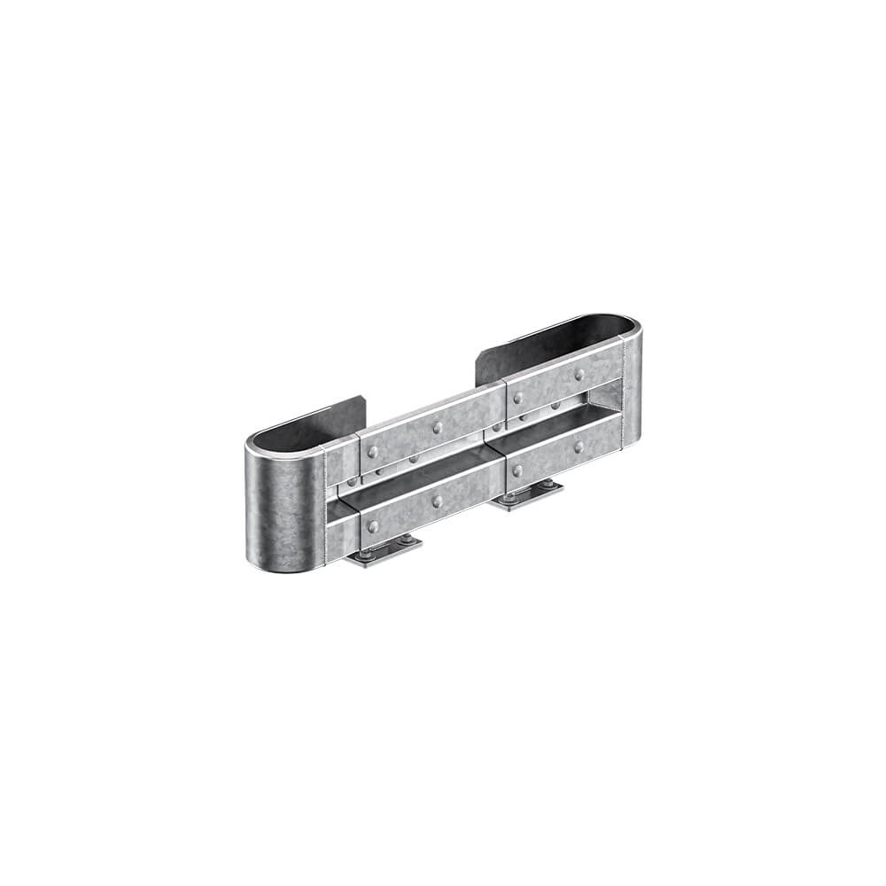 Schutzplanken-Komplett-Set M25-1SP, 130 cm, aufdübeln, Stahl, B-Profil