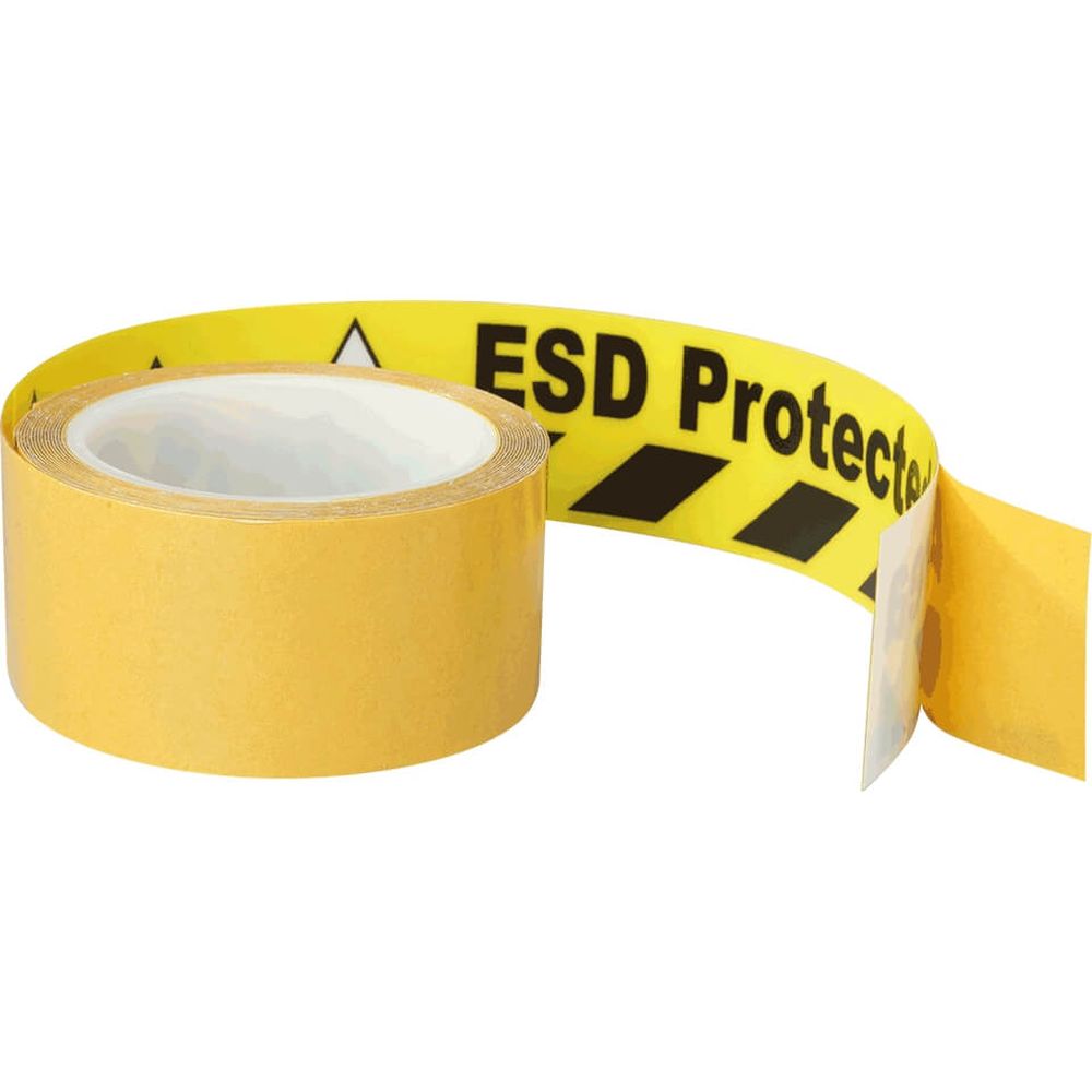 Bodenmarkierungsband Stark ESD Protected Area, PVC, 5 cm, 5 m/Rolle