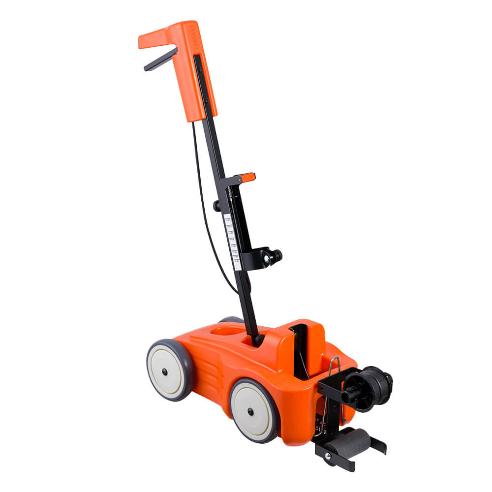 SOPPEC DRIVER Linienmarkierwagen mit Applikator für Bodenmarkierungsband, orange, Bodenmarkierungsgerät, Markierungswagen