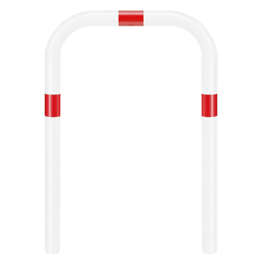 ROBUSTO Rammschutzbügel, r/w, einbetonieren, Stahl, Ø 7,6 cm, 75 x 65 cm