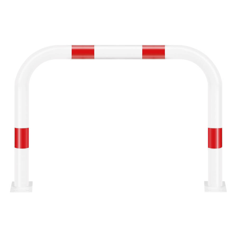 ROBUSTO Rammschutzbügel, r/w, aufdübeln, Stahl, Ø 7,6 cm, 100 x 65 cm