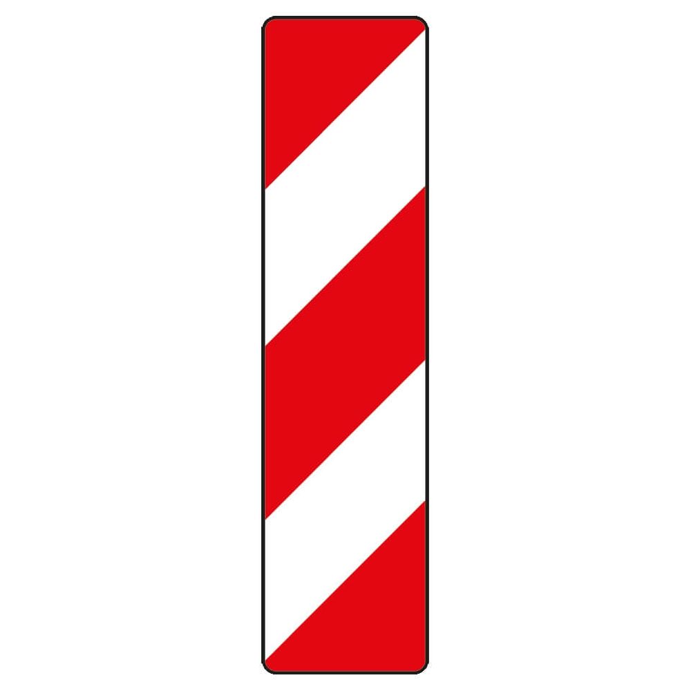 Verkehrszeichen Leitbake linksweisend, VZ 605-10, StVO, Alu, RA1, 25 x 100 cm, Warnbake, Sicherheitsbake