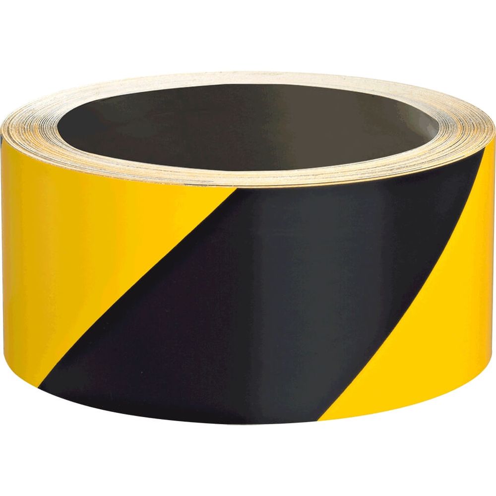 Magnetische Warnmarkierung, links, schwarz/gelb, Magnetfolie, 5 x 100 x 0,1 cm