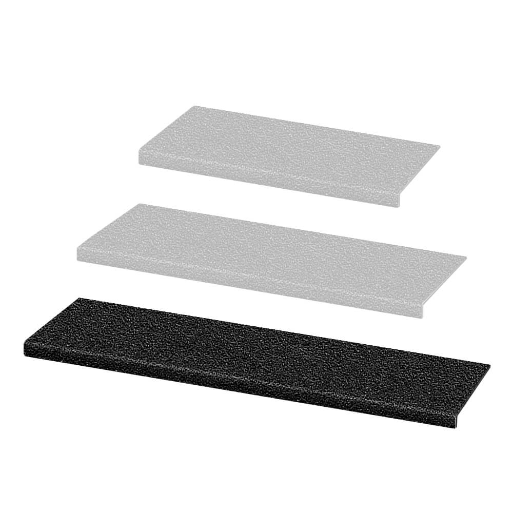 Treppenkantenprofil induSTAIR XL, schwarz, R13, GFK, 100 x 23 x 3 cm