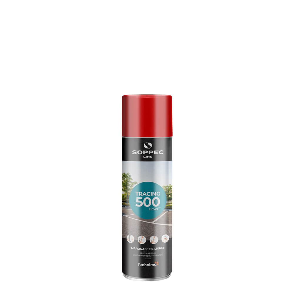 SOPPEC Bodenmarkierfarbe TRACING, rot, für Markiergeräte, 500 ml Spraydose