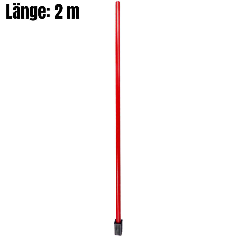 Schaftrohr, mit aufgepressten Rohrschuh, Ø 4,2 cm, Länge 2 m, aus Kunststoff