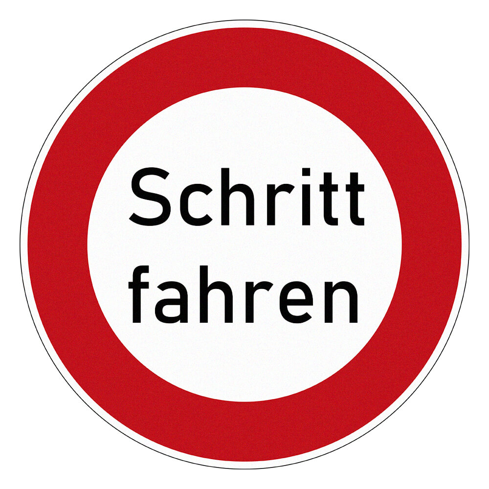 Vorschriftzeichen VZ 274, Schritt fahren, Aluminium, RA, Ø 60 cm, Geschwindigkeitsschild, Schrittgeschwindigkeit