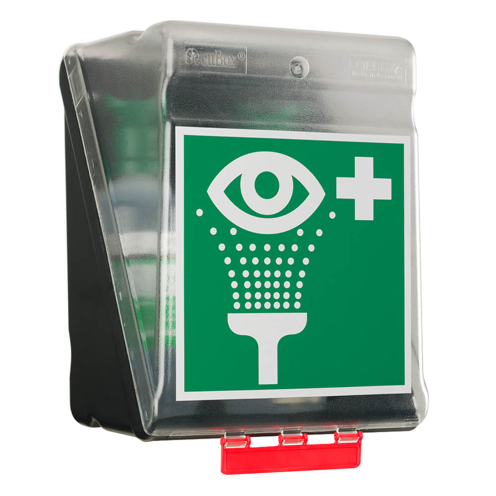 SecuBox Maxi Augenspülstation, mit 2 x 1000 ml PLUM Augenspülflaschen