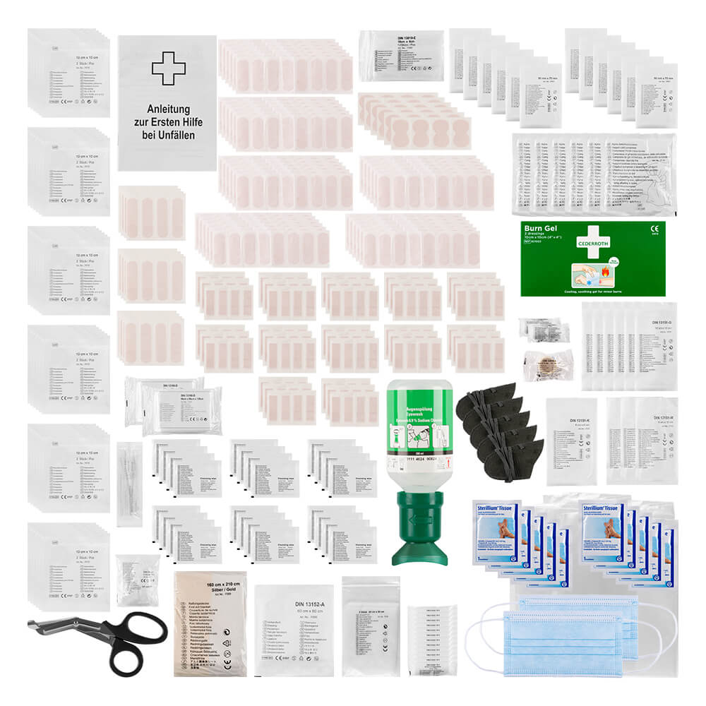 Erste-Hilfe-Nachfüllset Metallverarbeitung, DIN 13157 mit branchenspez. Zusatz