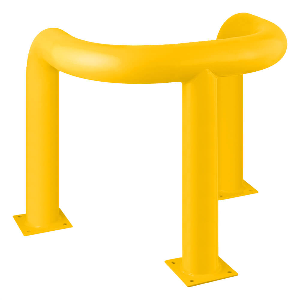 ROBUSTO U-Rammschutzbügel XXL, gelb, aufdübeln, Stahl, Ø 10,8 cm, 80x60x65 cm