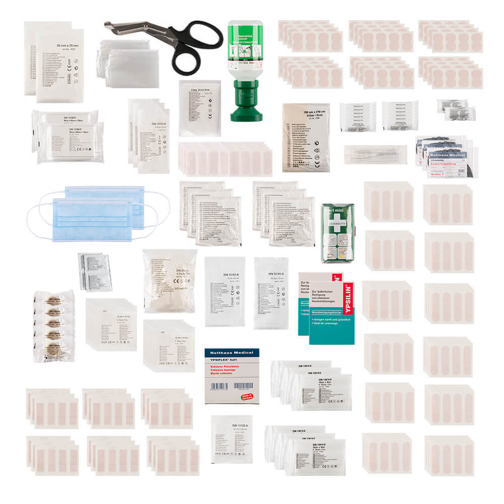 Erste-Hilfe-Nachfüllset Baustelle, DIN 13157 mit branchenspezifischem Zusatz