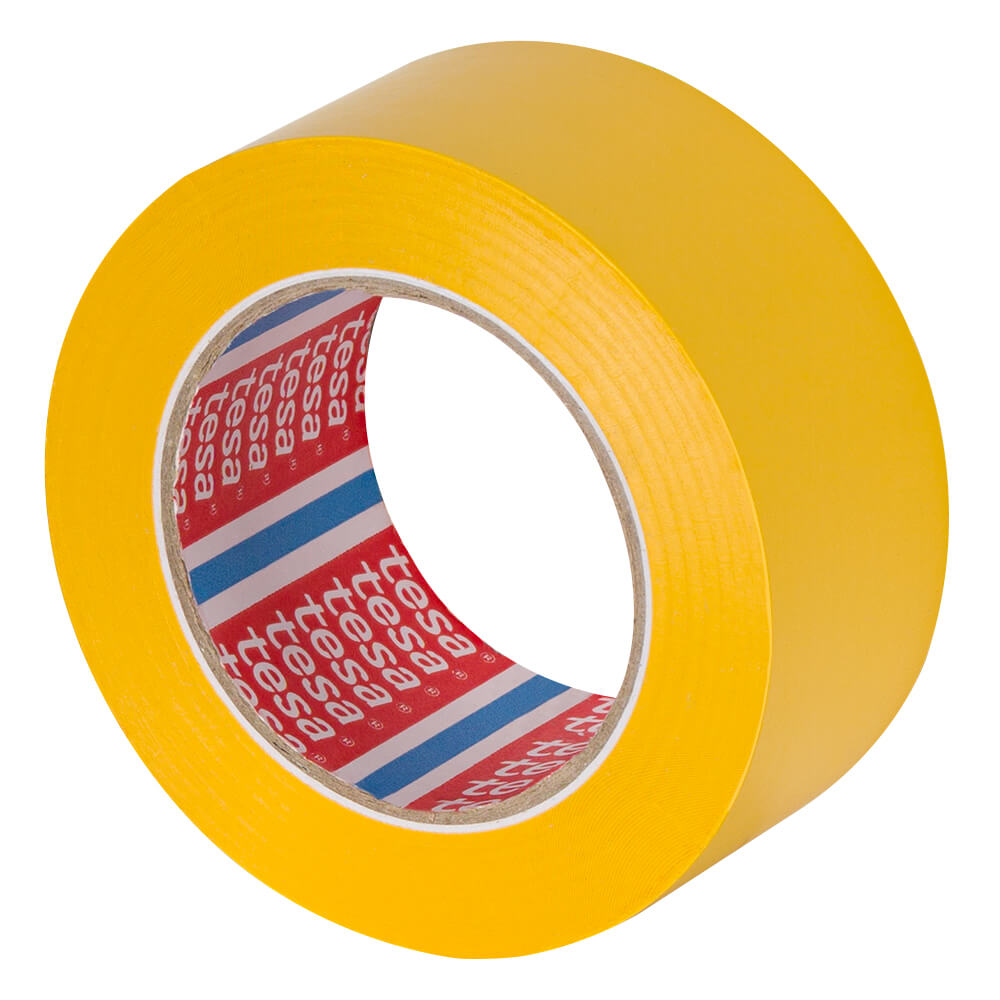 tesaflex Bodenmarkierungsband 4169, abriebfest, gelb, 5 cm, 33 m/Rolle