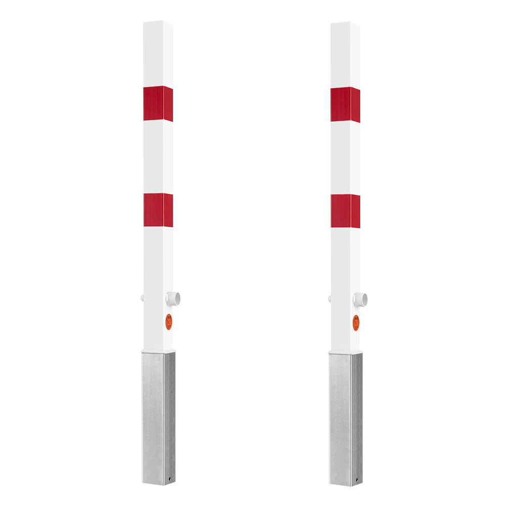 BIGPACK 2x ROBUSTO Sperr-Pfosten, Dreikantschl., r/w, einbetonieren, Stahl, 7x7cm