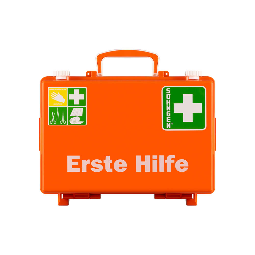SÖHNGEN Erste-Hilfe-Koffer SN-CD, mit Wandhalterung, orange, ASR A4.3/DIN 13157