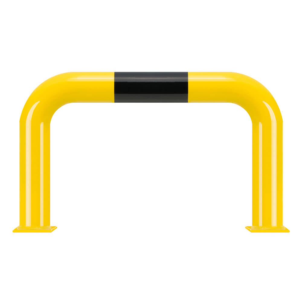 ROBUSTO Rammschutzbügel ECO, gelb/schwarz, aufdübeln, Stahl, Ø 6 cm, 50 x 30 cm