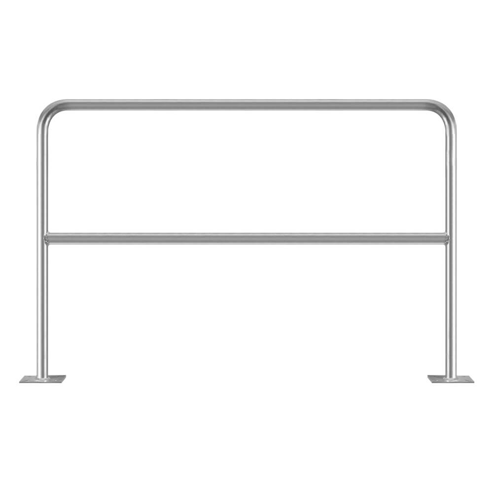 ROBUSTO Rammschutzbügel ECO, Knieholm, fvz, aufdübeln, Stahl, Ø 4,2cm, 150x100cm