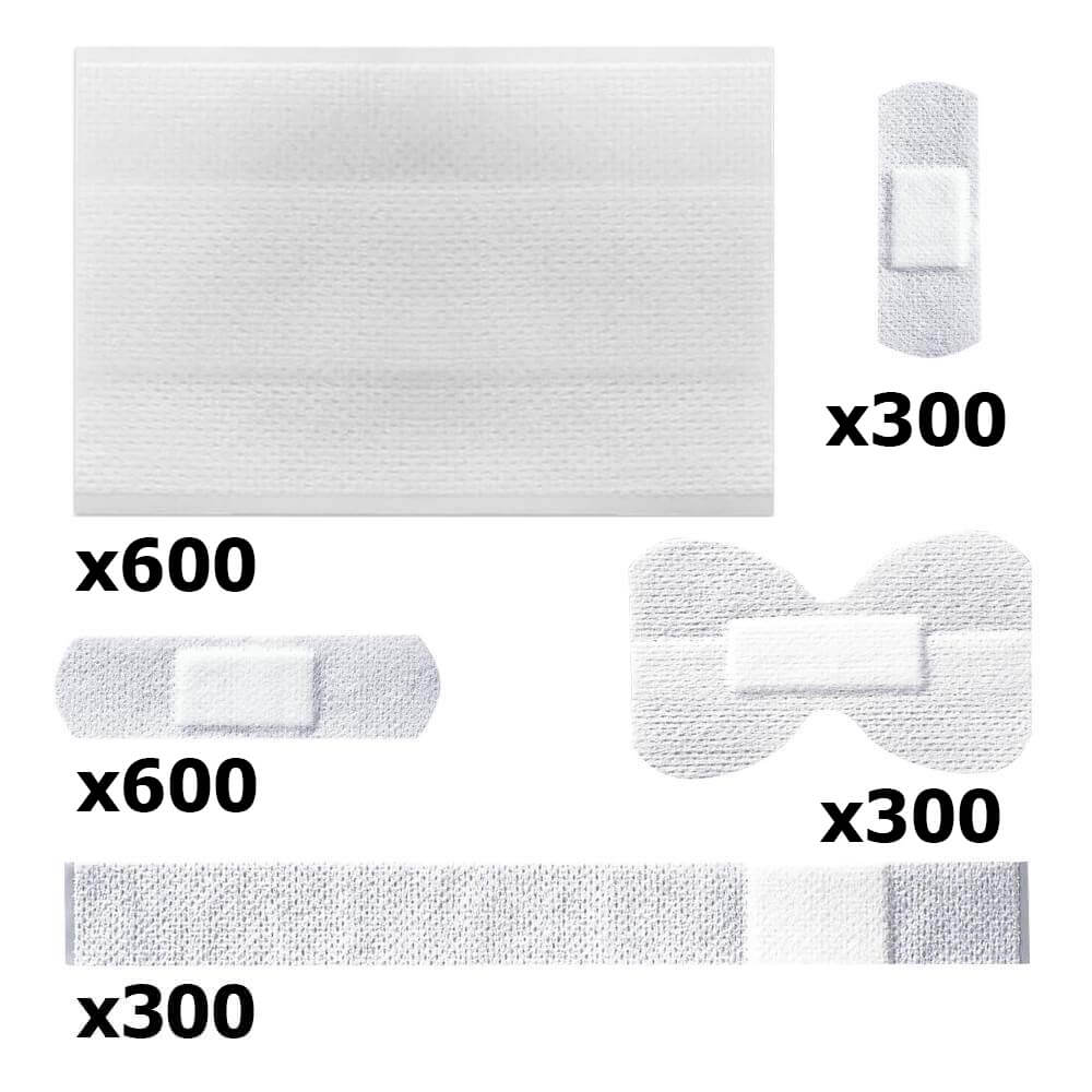 BIGPACK aluderm-aluplast Pflaster-Set, diverse Arten & Größen, 2100-teilig