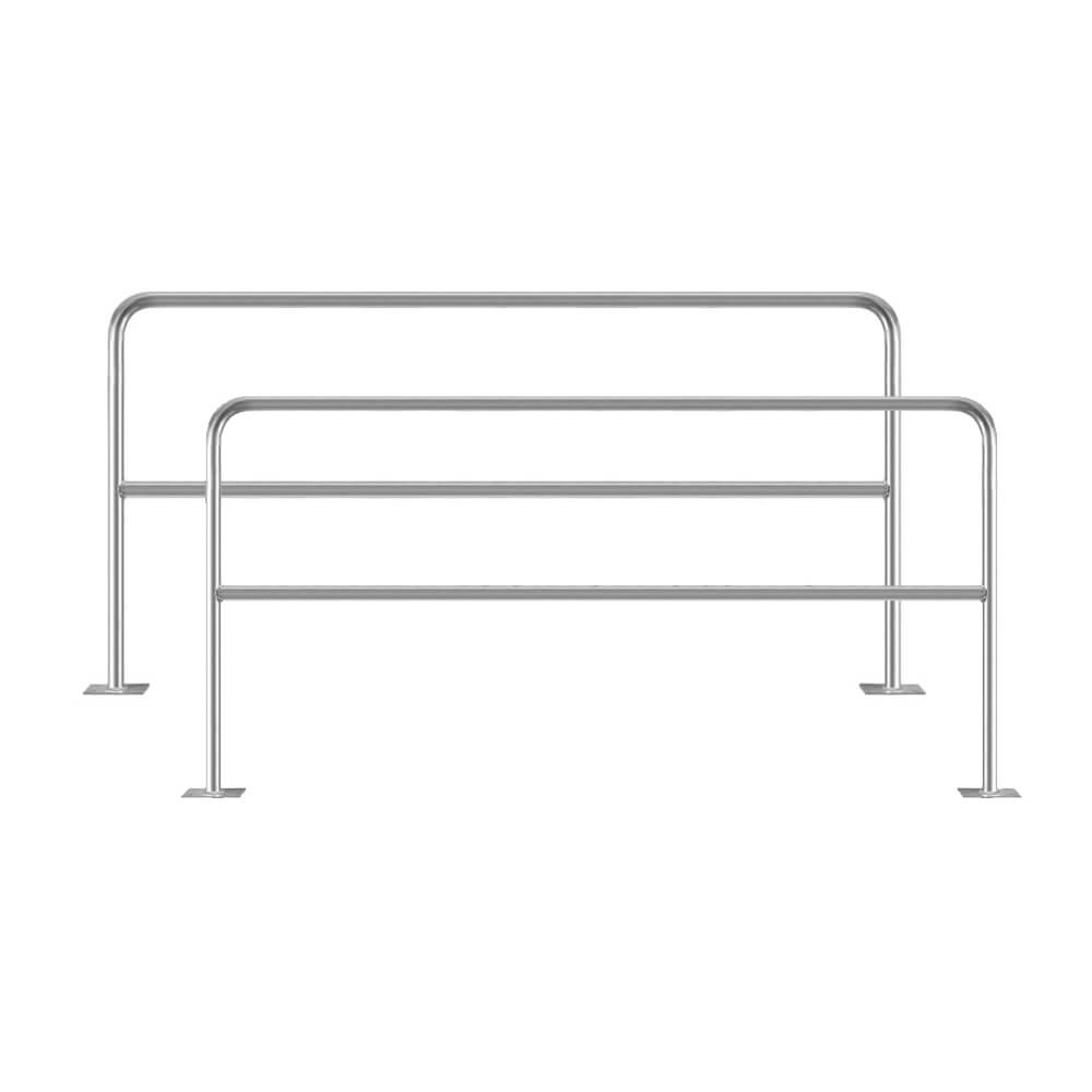 BIGPACK 2x ROBUSTO Rammschutzbügel ECO, Knieholm, fvz, aufdübeln, 200 x 100 cm