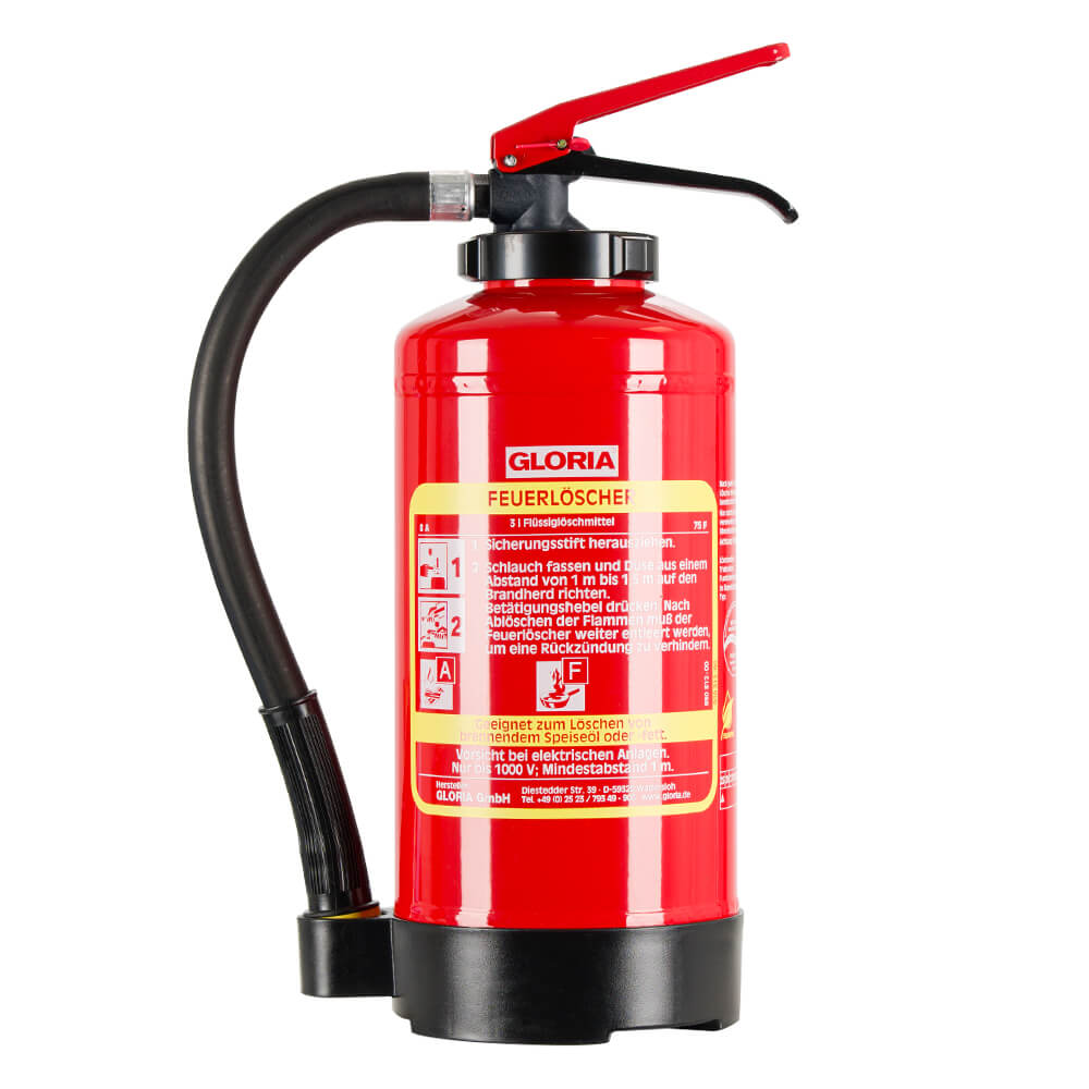 GLORIA Fettbrandfeuerlöscher FA 3 Easy, Brandklasse A+F, fluorfrei, 3 Liter