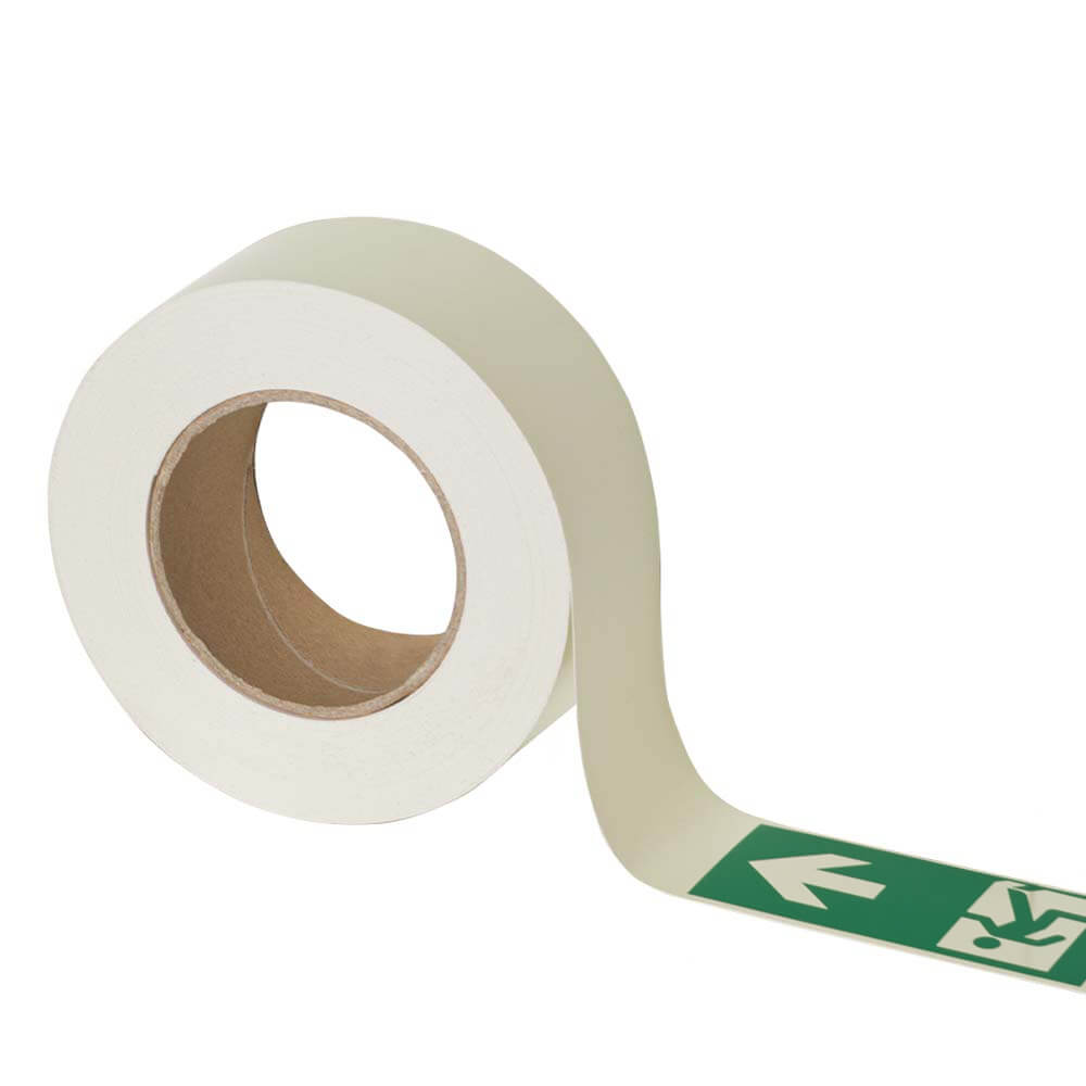 power Klebeband 'Rettungsweg rechts', nachleuchtend, 5 cm, 25 m/Rolle