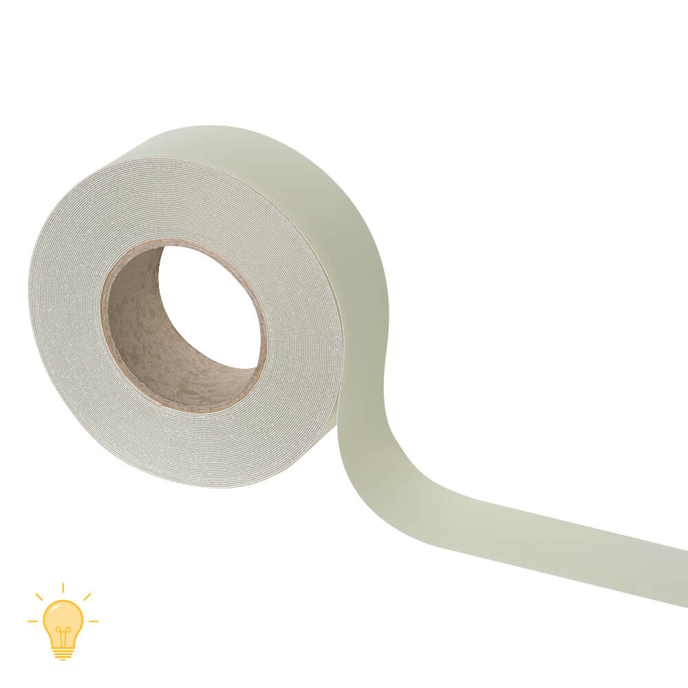 Antirutsch Bodenmarkierung, nachleuchtend, 5 cm, 16 m/Rolle