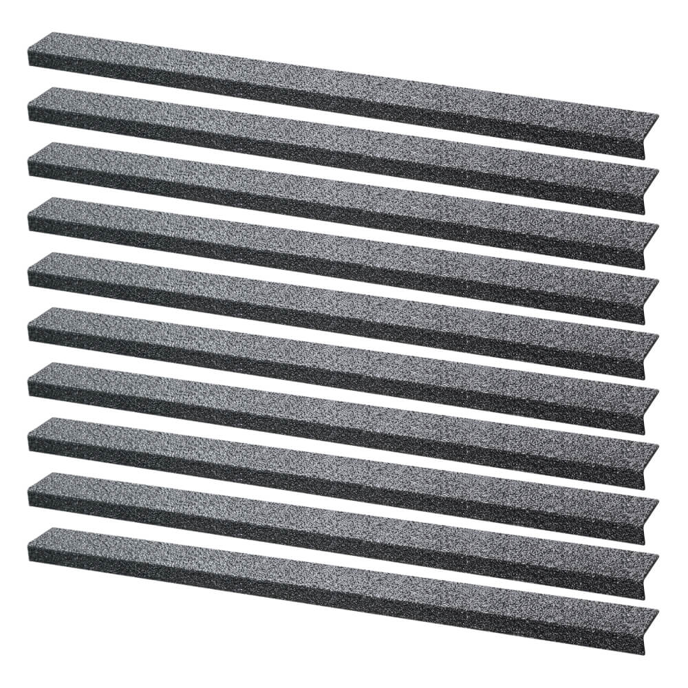 BIGPACK 10 x Treppenkantenprofil induSTAIR, schwarz, R13, GFK, 100 x 7 x 3 cm