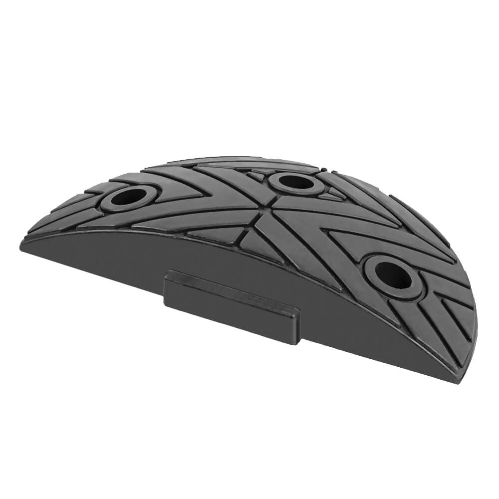 Bodenschwelle 5-10 km/h, Anfangsstück Temposchwelle, schwarz, 20 x 40 x 7,5 cm, Fahrbahnschwelle, Geschwindigkeitsreduzierung, Temposchwelle