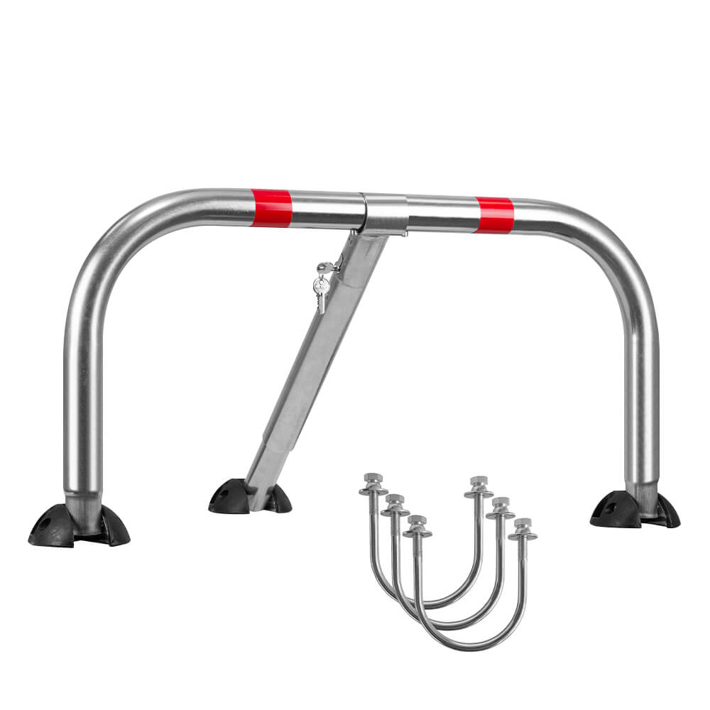 Parkplatzsicherung PARKY AR 580, verschiedenschließend, einbetonieren, 46x94 cm, Parkplatzsperre klappbar, Parkplatz-Absperrung, Parkbügel